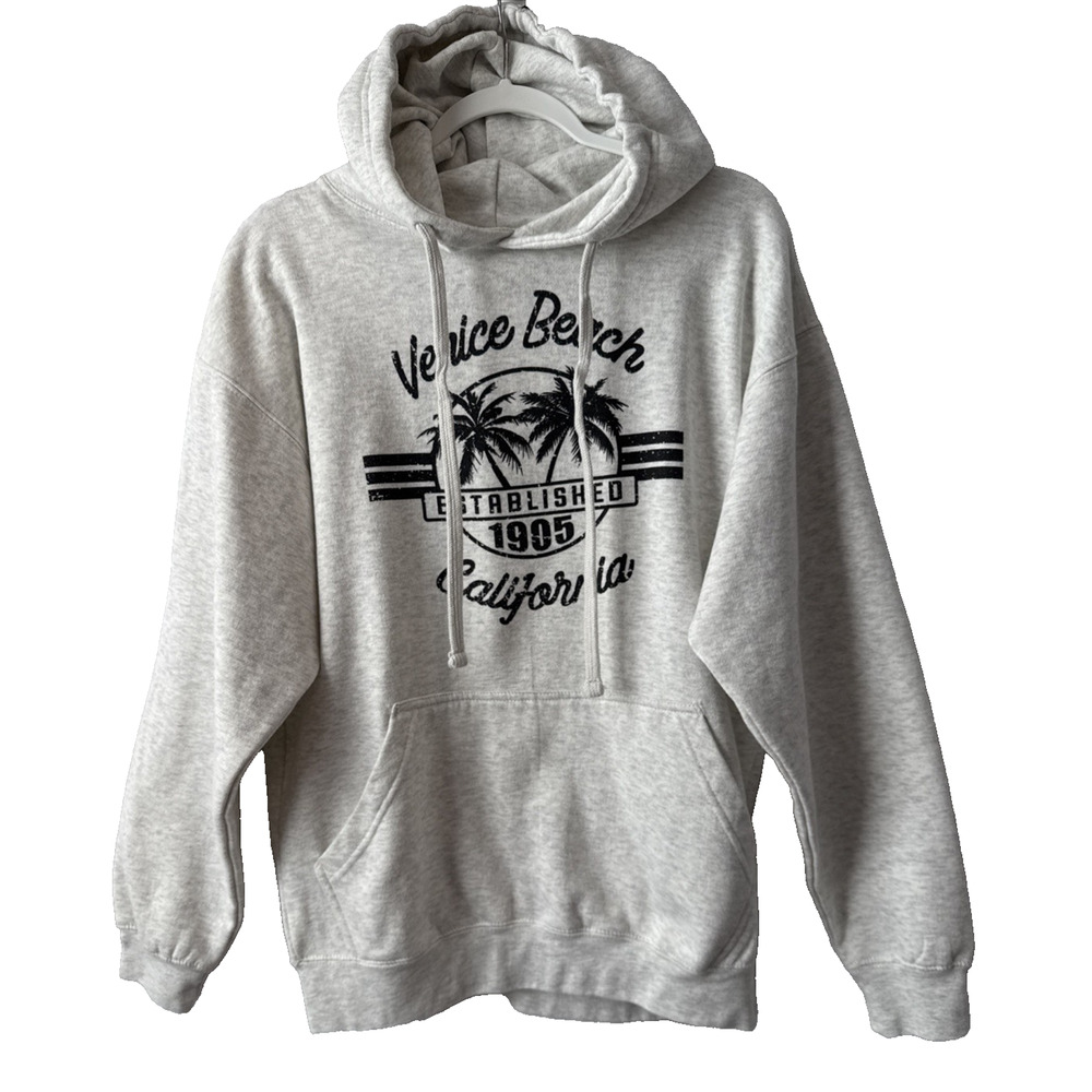 Womens L Venice Beach California Hoodie Sweatshirt Oversized Comfy Fleece Unisex